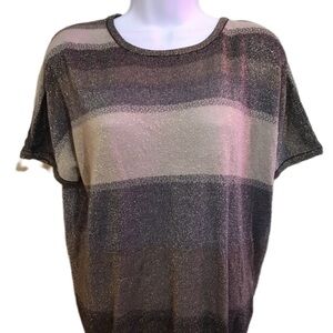 Women's Short Sleeve Glitter Top